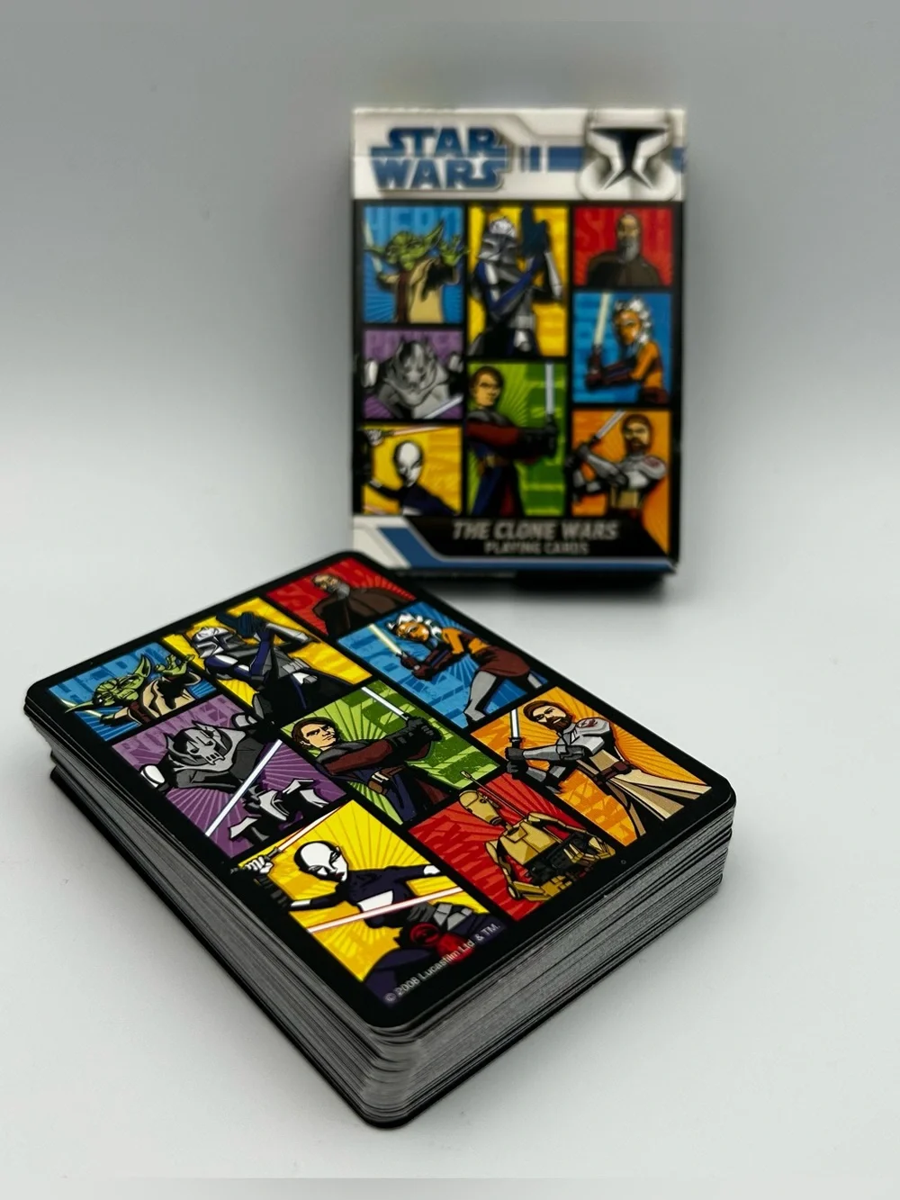 STAR WARS CLONE WARS Playing Cards Deck Animated Series Open Lightly Used